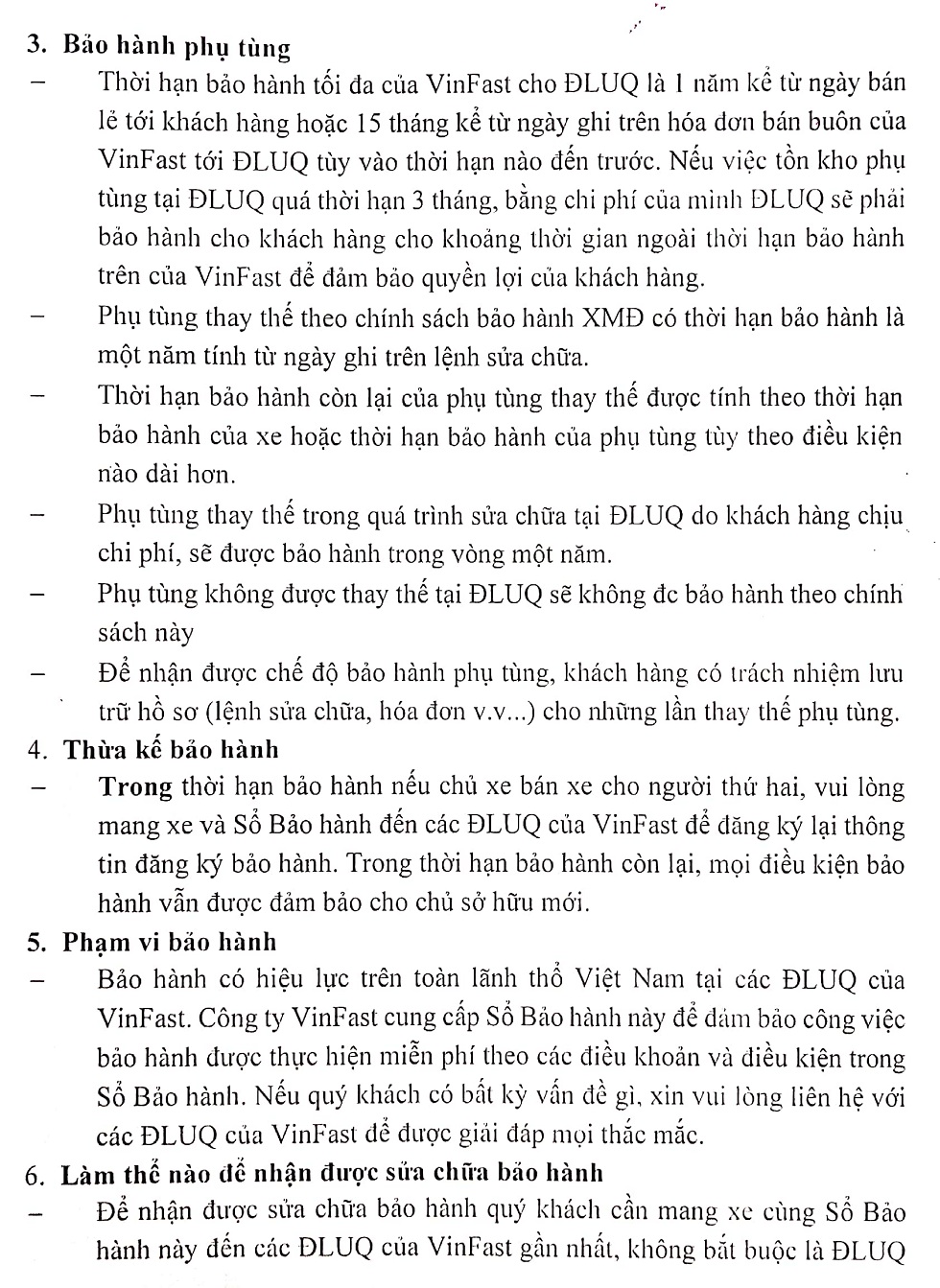 Thoi han bao hanh xe may dien VinFast Klara 2 - Thời hạn bảo hành xe máy điện VinFast Klara là bao lâu ?