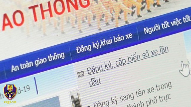 Huong dan khai bao dang ky sang ten xe qua mang - Hướng dẫn thủ tục đăng ký sang tên đổi chủ, cấp biển số xe qua mạng